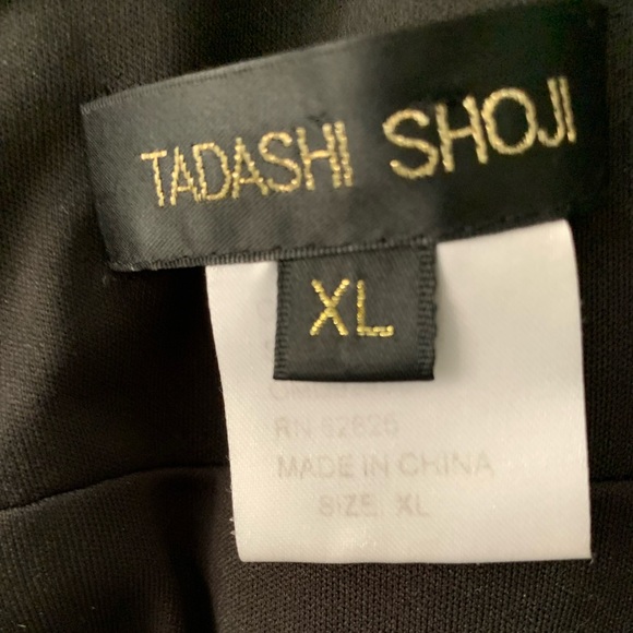 TADASHI SHOJI Woman’s XL Rune Twisted Black Evening Gown - Picture 9 of 12